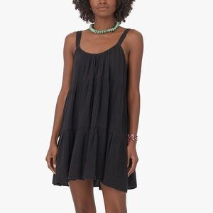Xirena Pyper Dress in Black Gauzey Sleeveless Mini Black XS